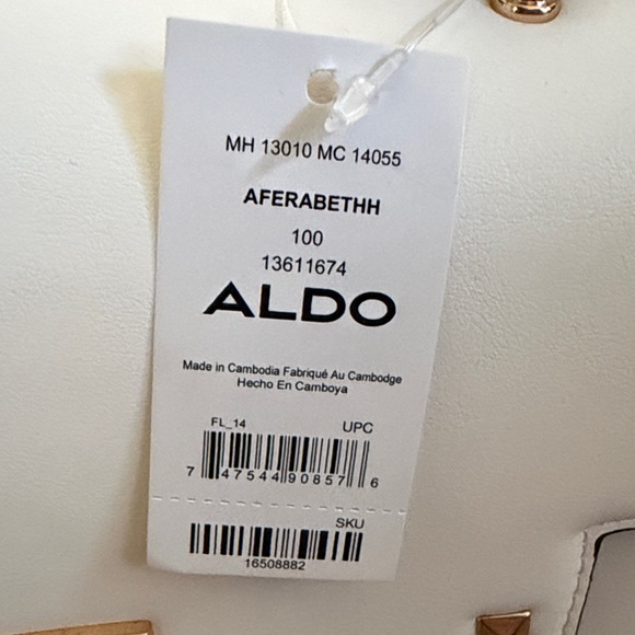 Aldo Cream Satchel/ Crossbody with Gold Details - Picture 9 of 9